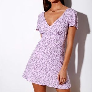 Motel Rocks purple floral mini dress